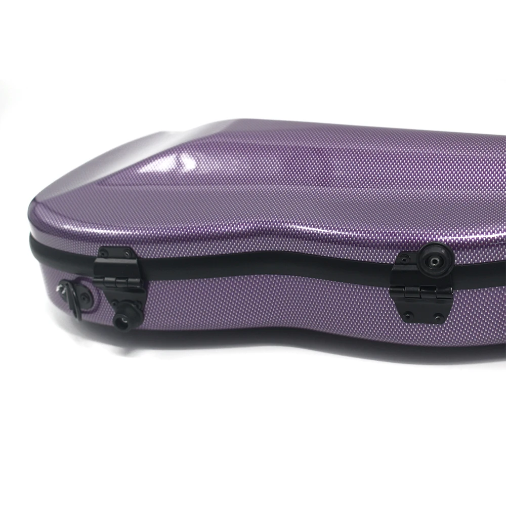 Portable with Straps PC Material with Hygrometer Purple Violin Case 4/4 Water Proof Light Hard Case for Violin enlarge