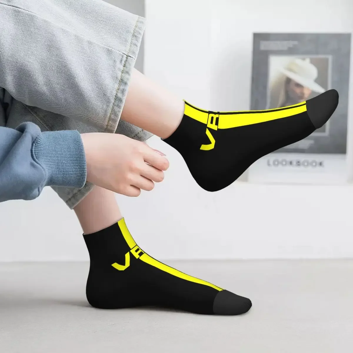 Новинка мужские носки Росси удобные теплые унисекс с 3D-принтом для мотогонок