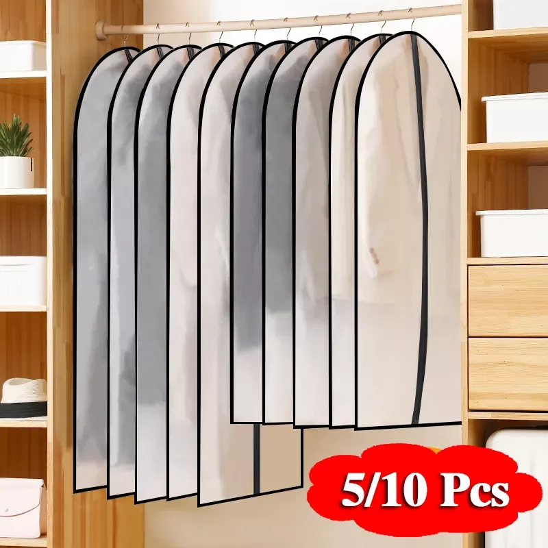

Dustproof Cloth Cover Bags Clothes Hanging Garment Dress Suit Coat Dust Cover Home Storage Bag Pouch Case Organizer