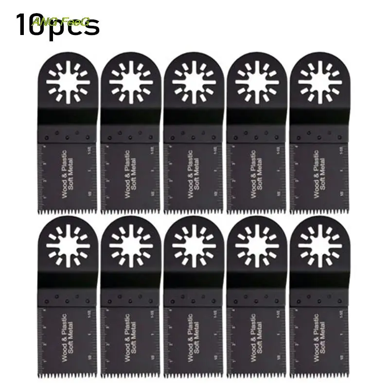 

10pcs Multitool Saw Blade Oscillating Blade Tool For Fein Makita RIDGID Ryobi Milwaukee Multi 50-54HRC Wood Cutting Kit