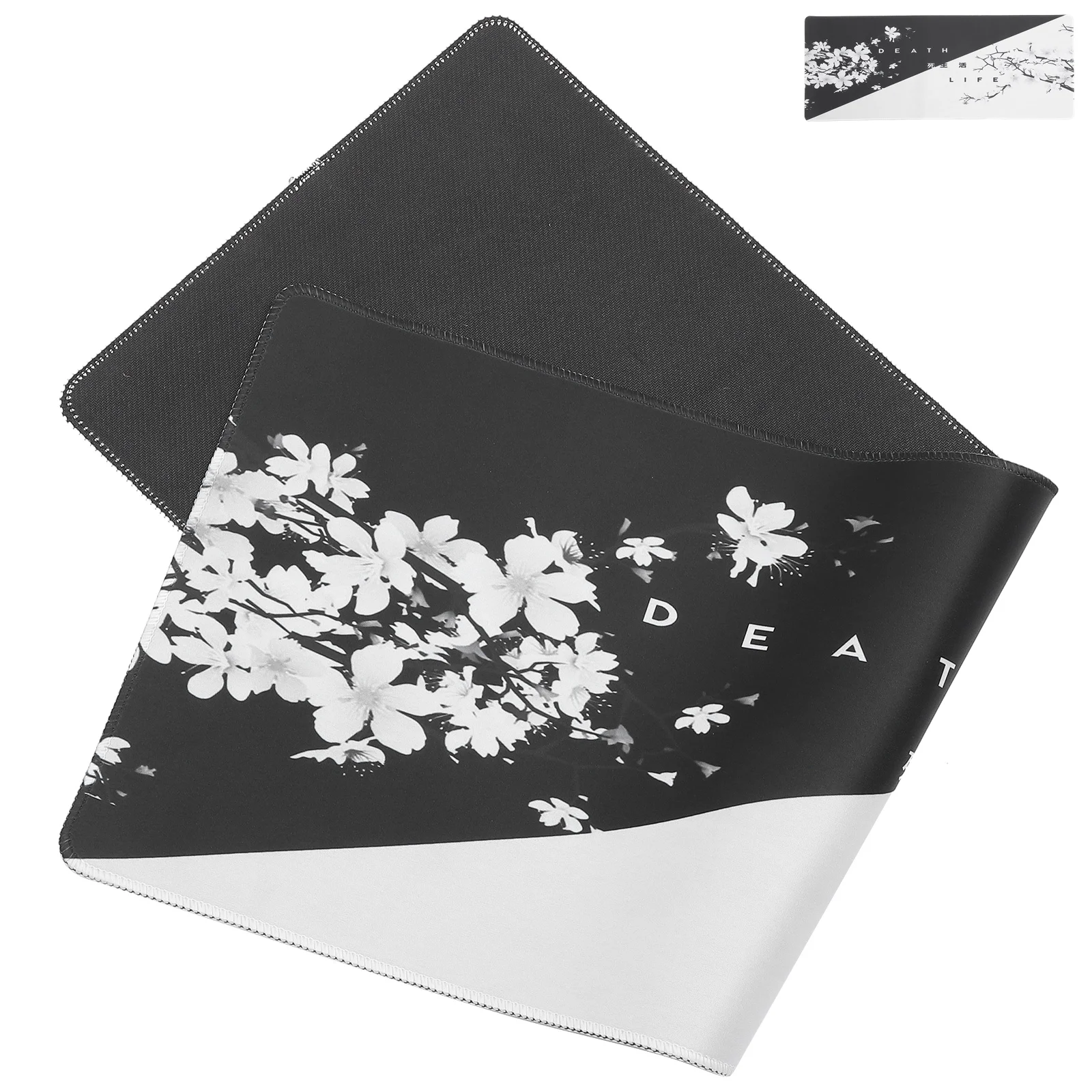 

Pad Desk Decor Mat Office Keyboard Gaming Japanese Computer White Black Large Big Home Accessories