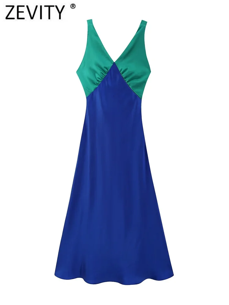 

Платье-миди женское атласное с глубоким V-образным вырезом и открытой спиной