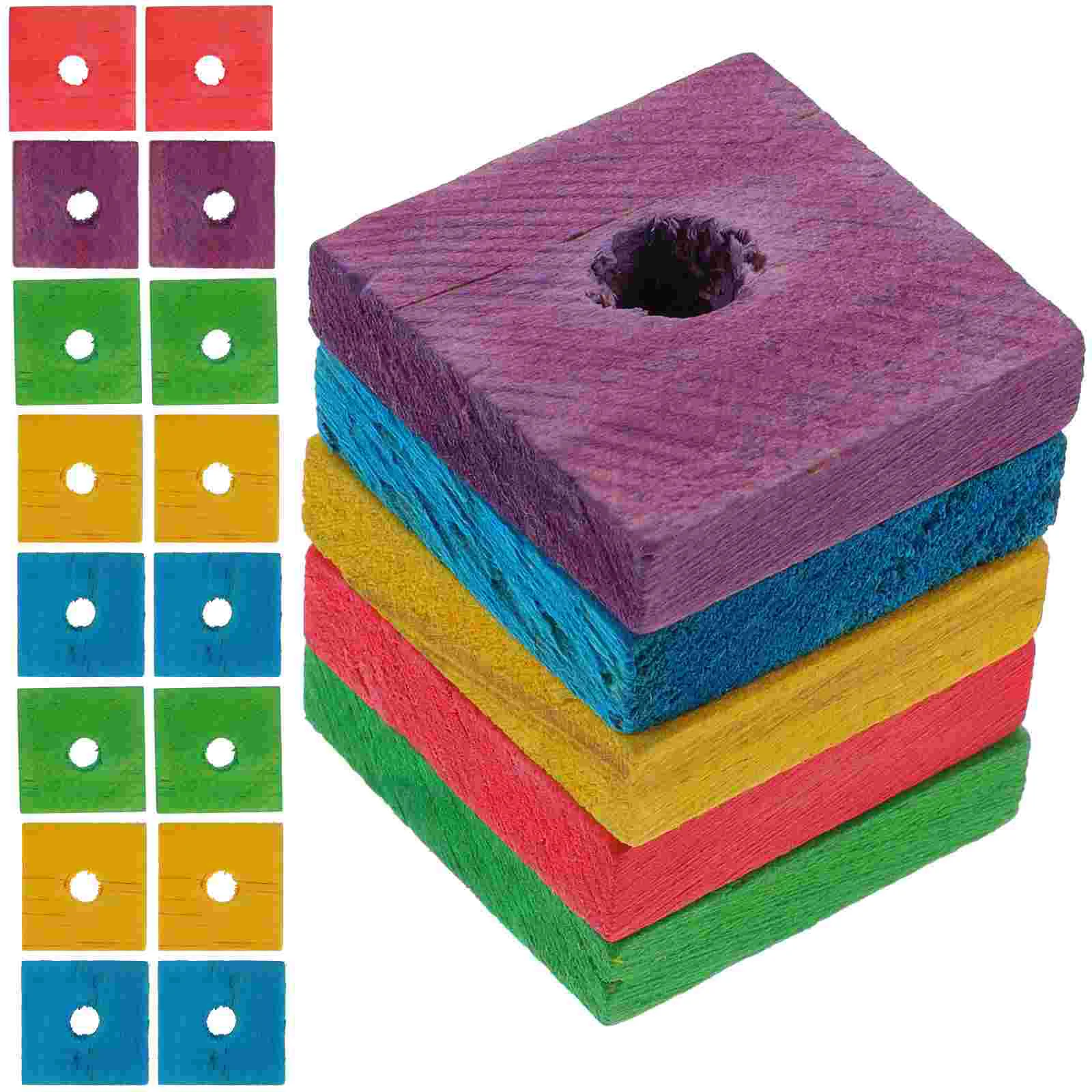 

100 Pcs DIY Wood Chips Wooden Parrot Toy Natural Slices Pet Chewing Nibbling Bite Teeth Grinding Plaything Sawdust Biting