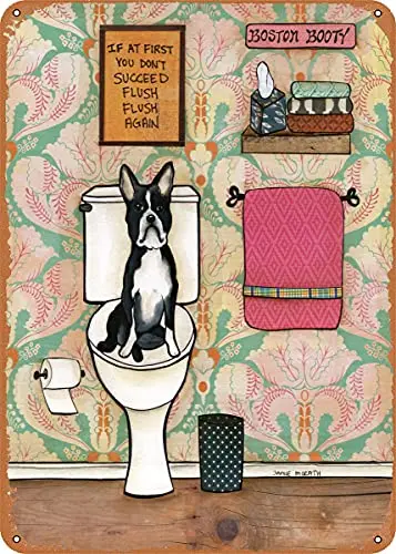 

Flush Again Vintage Look Metal Sign Art Prints Retro Gift 8x12 Inch