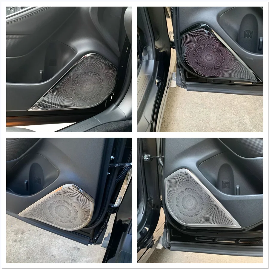 

For Subaru Forester 2019 - 2022 Accessories Stainless Steel Side Door Audio Speaker Cover Trim Loudspeakers Decoration