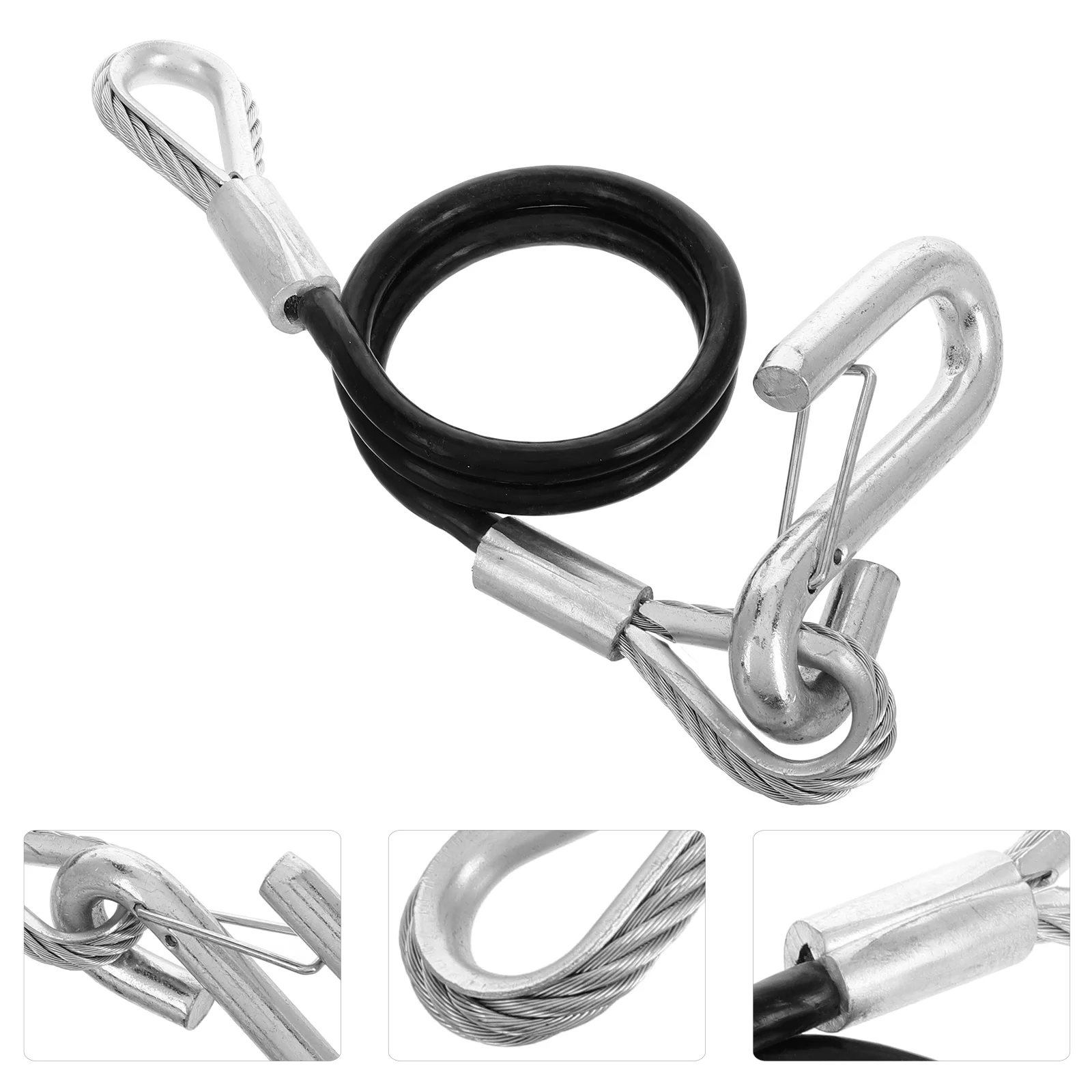 Сверхмощные безопасные кабели для прицепов с крючком самозажимающиеся