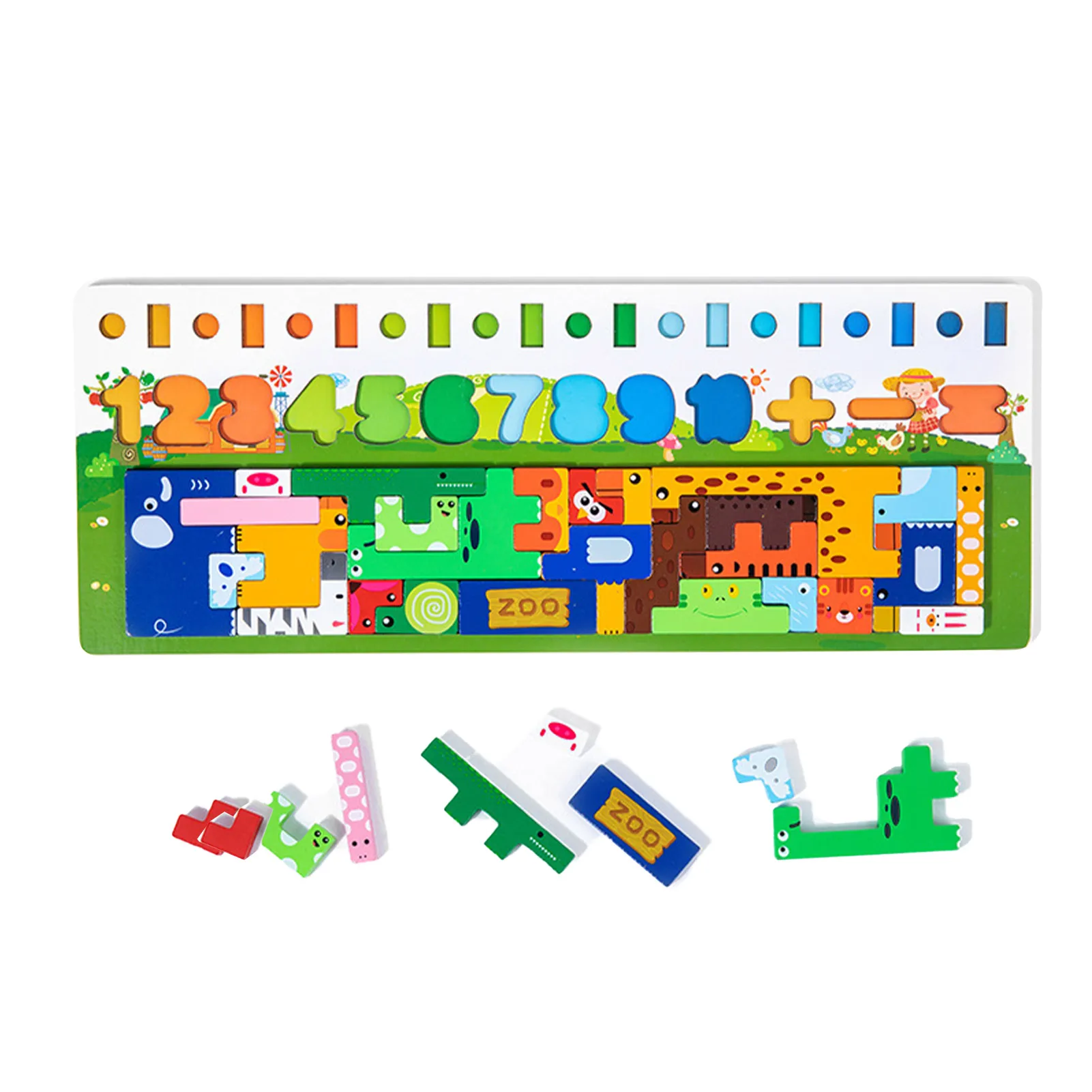 

Montessori Puzzle Toys Wooden Number Puzzle For Toddler Activities Toddlers Shape Sorting Counting Game Interactive Math