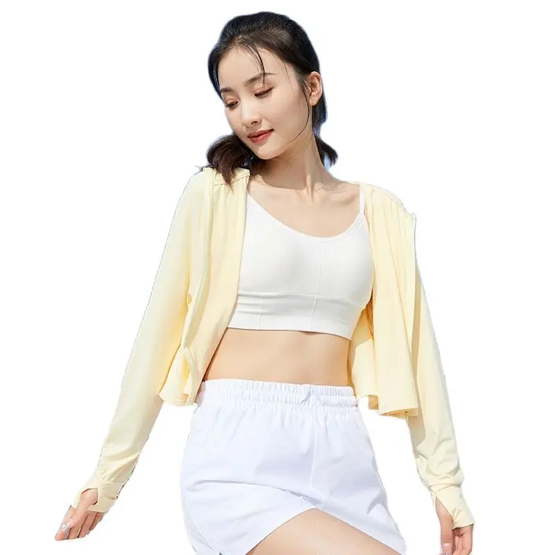 

UPF50+ Rush Guard UV Sun Protection Women Jackets Outdoors Zipper Hoodies