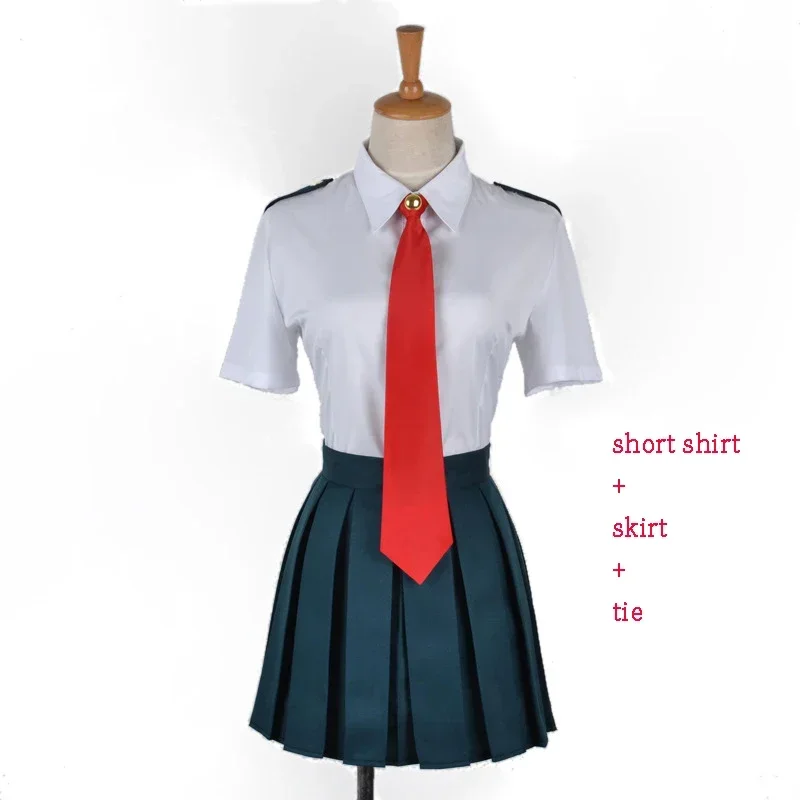 Аниме My Hero Academy Косплей Todoroki Shoto OCHACO URARAKA Midoriya Izuku Костюм Парик Школьная форма
