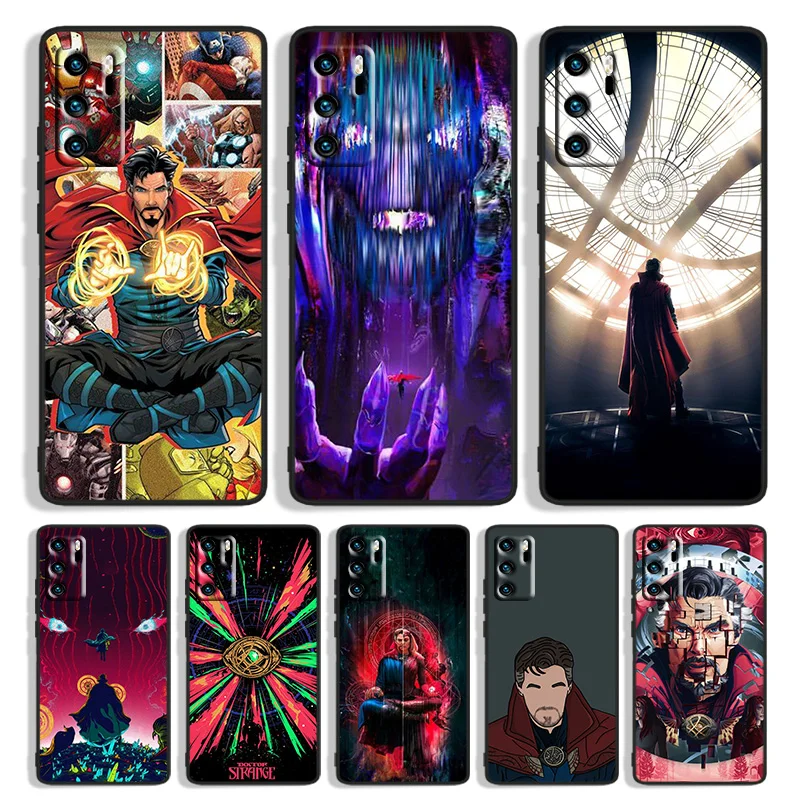 Чехол для телефона Marvel Doctor странный для Huawei Mate 50 40 30 20X 10 Lite P Smart S Z Plus Pro 2021 2020 2019 2018 черный