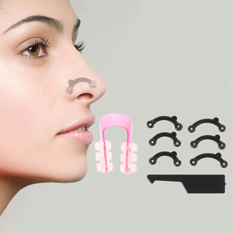 

6PCS/Set 3 Sizes Beauty Nose Up Lifting Bridge Shaper Massage Tool No Pain Nose Shaping Clip Clipper Women Girl Massager