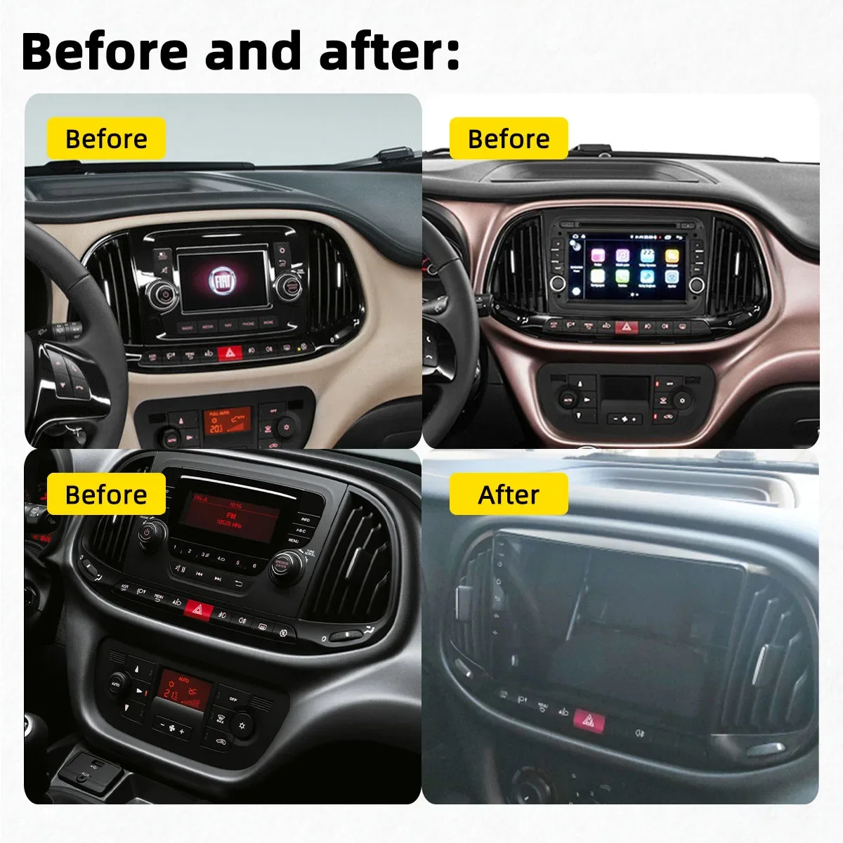 Carplay для Fiat Doblo 2015-2019 автомобильное радио GPS-навигация мультимедийный видеоплеер