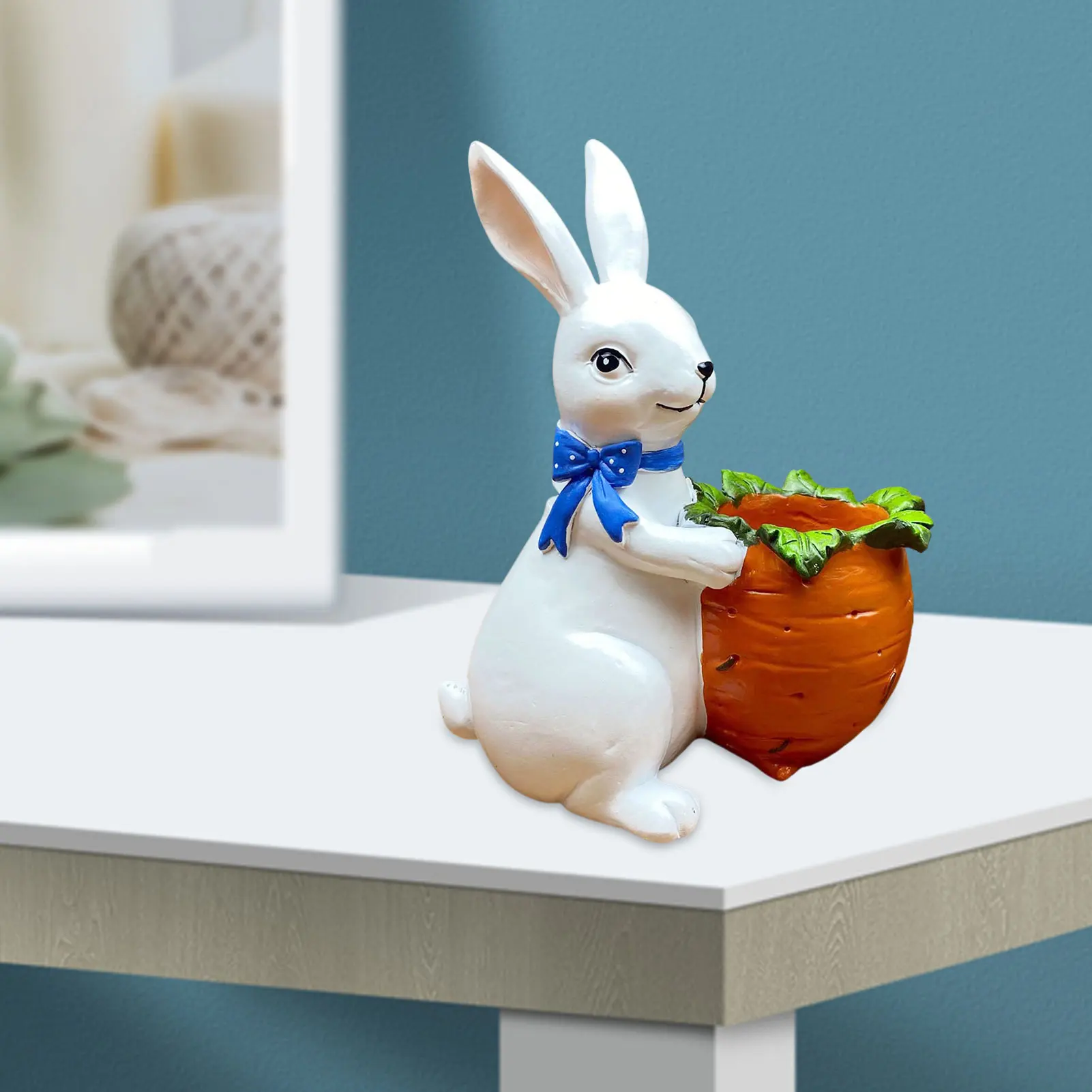 

Creative Easter Bunny Pen Pencil Pot Holder Brush Storage Container Desk Organizer Plastic Stationery Pen Holder Office Supplies