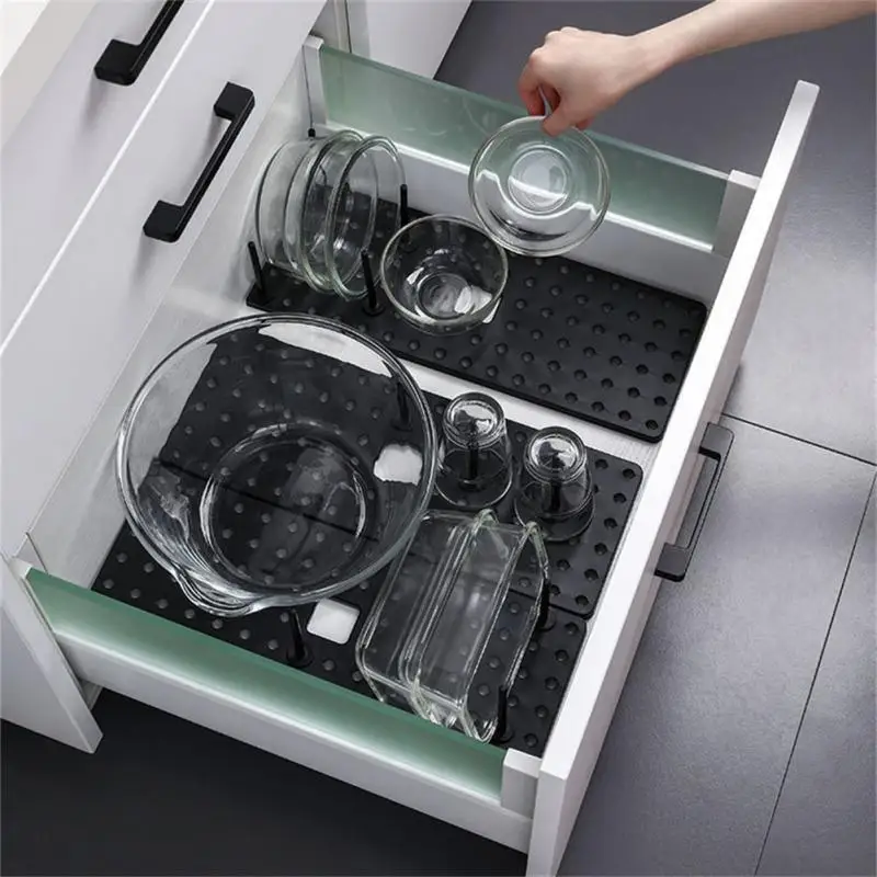 

Регулируемая подставка для хранения кухонной полки