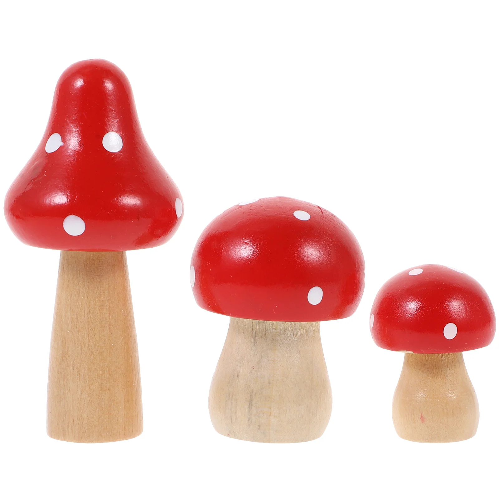 

Mushroom Miniature Garden Ornament Mini Wooden Accessories Landscape Figurines Mushrooms Micro Figurine Desk Sculpture Decor