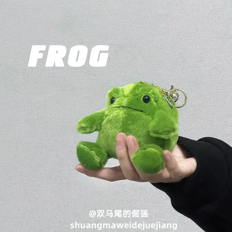 

Cute Japanese Funny Frog Plush Bag Pendant Ugly Kawaii Cartoon Doll Keychain Pendant Women's Bag Decoration Key Holder