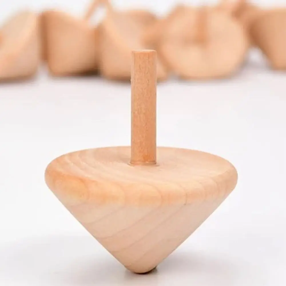 

Funny Gift Wooden Children Kid Spinning Top Educational Toy Rotate Classic Toy