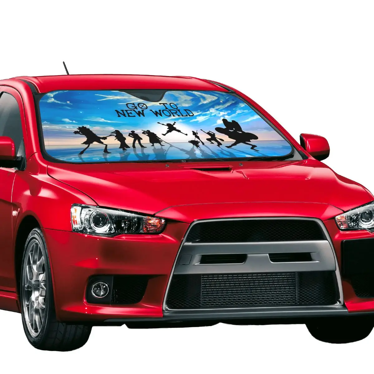 Фото Накидка-шторка на лобовое стекло One Piece New World Funny, 70x130 см, для автомобиля, аксессуары №5