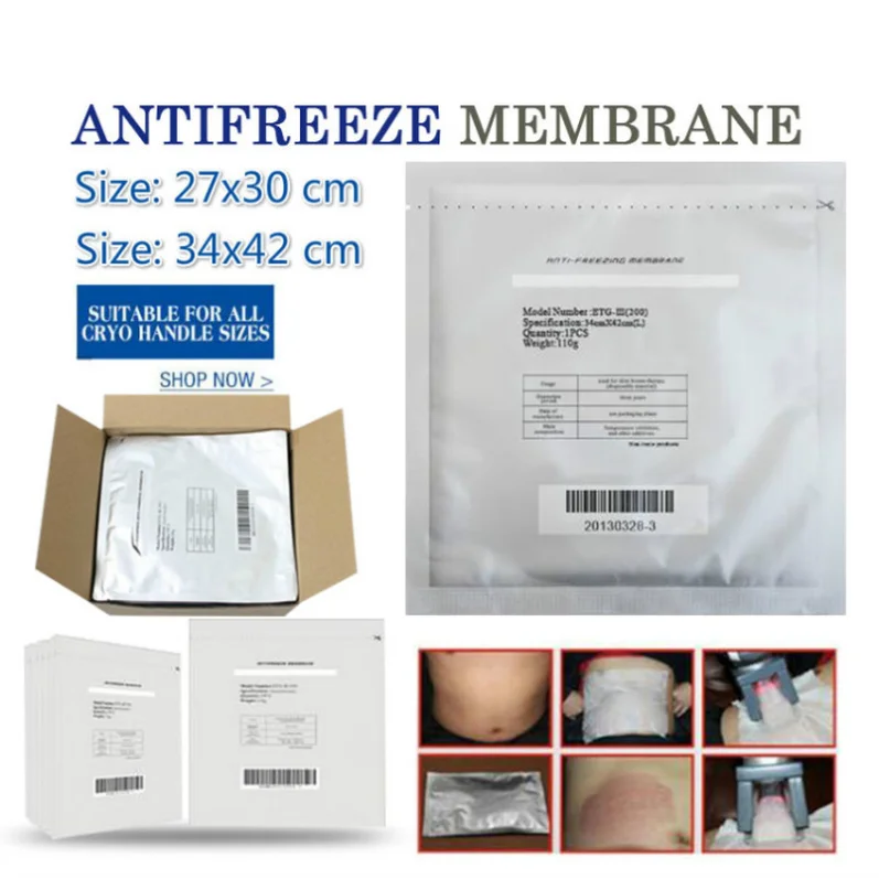 

100Pcs Anti Freeze Membranes Anti Freeze Membran 28*28Cm Antifeeze Cryo Pad Bag For Therapy Tfyx#