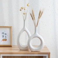 nordic decoration home flower vase figurines ceramics modern planter pots living room desktop interior decorative decorations