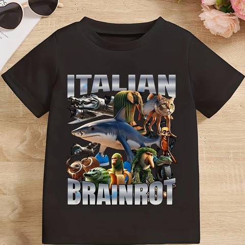 Детская футболка Brainrot хлопковая