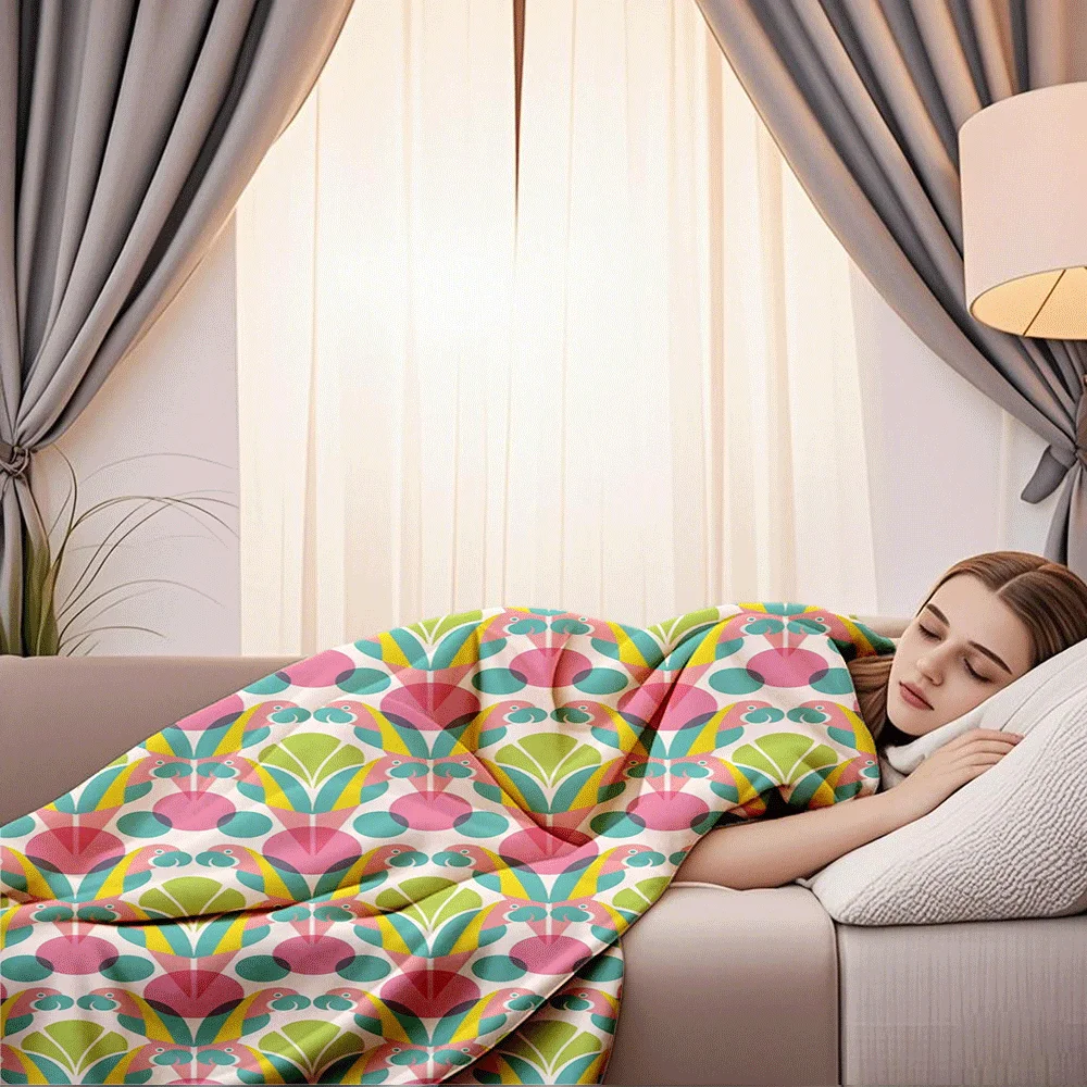 Современное простое зимнее фланелевое одеяло розового цвета ара пододеяльник