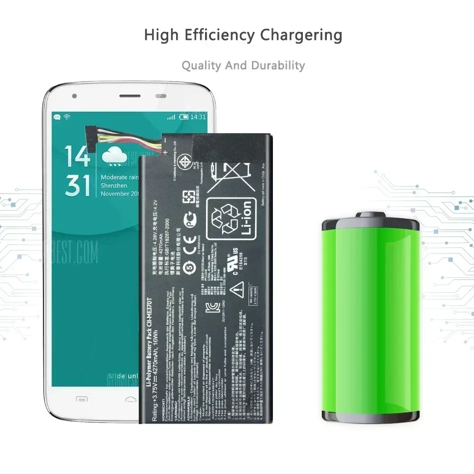C11-ME370T Сменные аккумуляторы большой емкости для ASUS ME370T ME3PNJ3 GOOGLE NEXUS 7 Wi-Fi + 3G версия