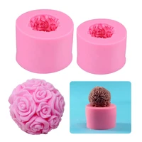 diy craft cake decoration silicone mold clay tools rose ball candle mold candle making soap molds aromatherapy mold