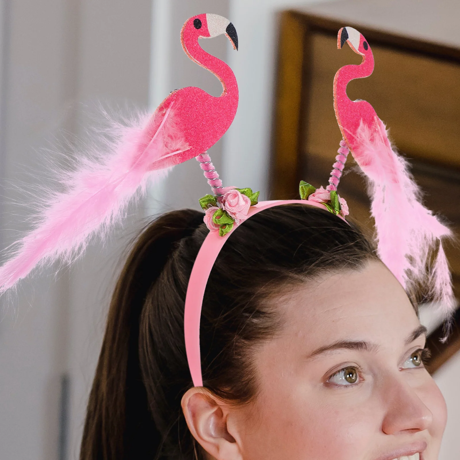 

Hawaii Party Favor Headband Tropical Headbands Luau Hawaiian Accessories Women Creative Flamingo Headdress
