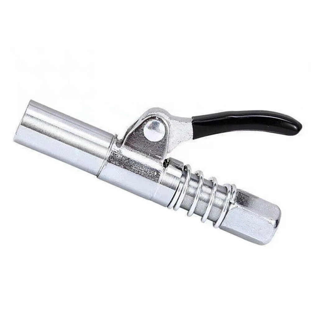 

Brand New Durable High Quality Grease Coupler Grease Gun Double Handles Metal No Observation Silver 10000 Psi 1set