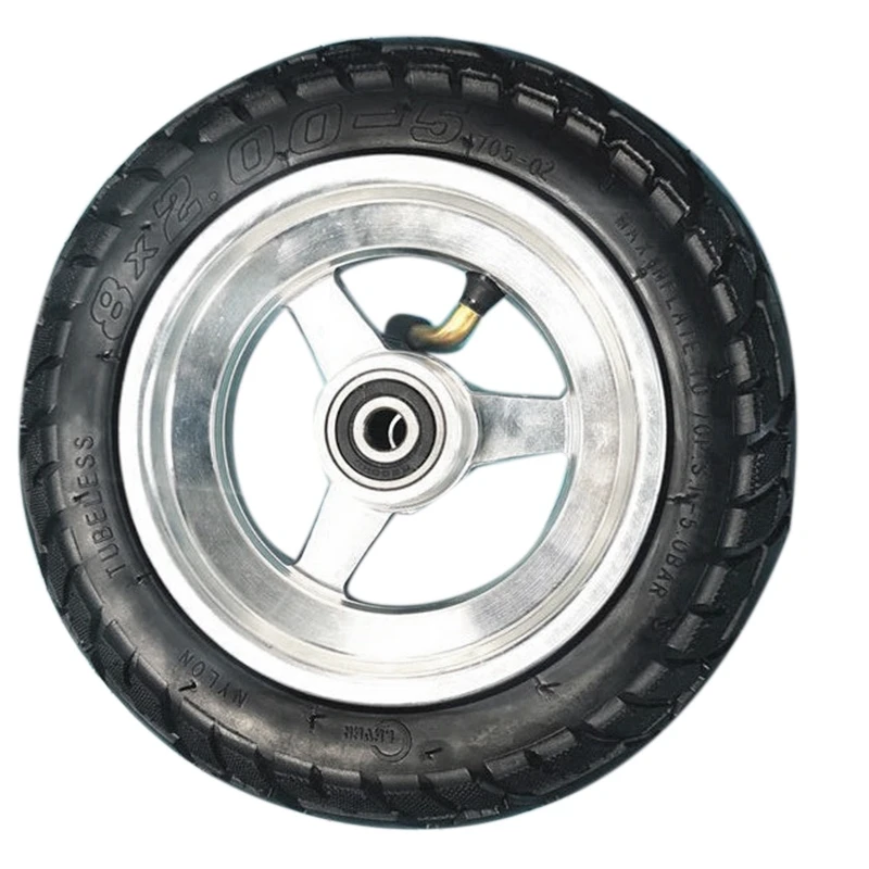 

8X2.00-5 Tubeless Wheel DIY 8X2.00-5 Vacuum Wheel With Alloy Hub For KUGOO S1 S3 Electric Adult Scooter