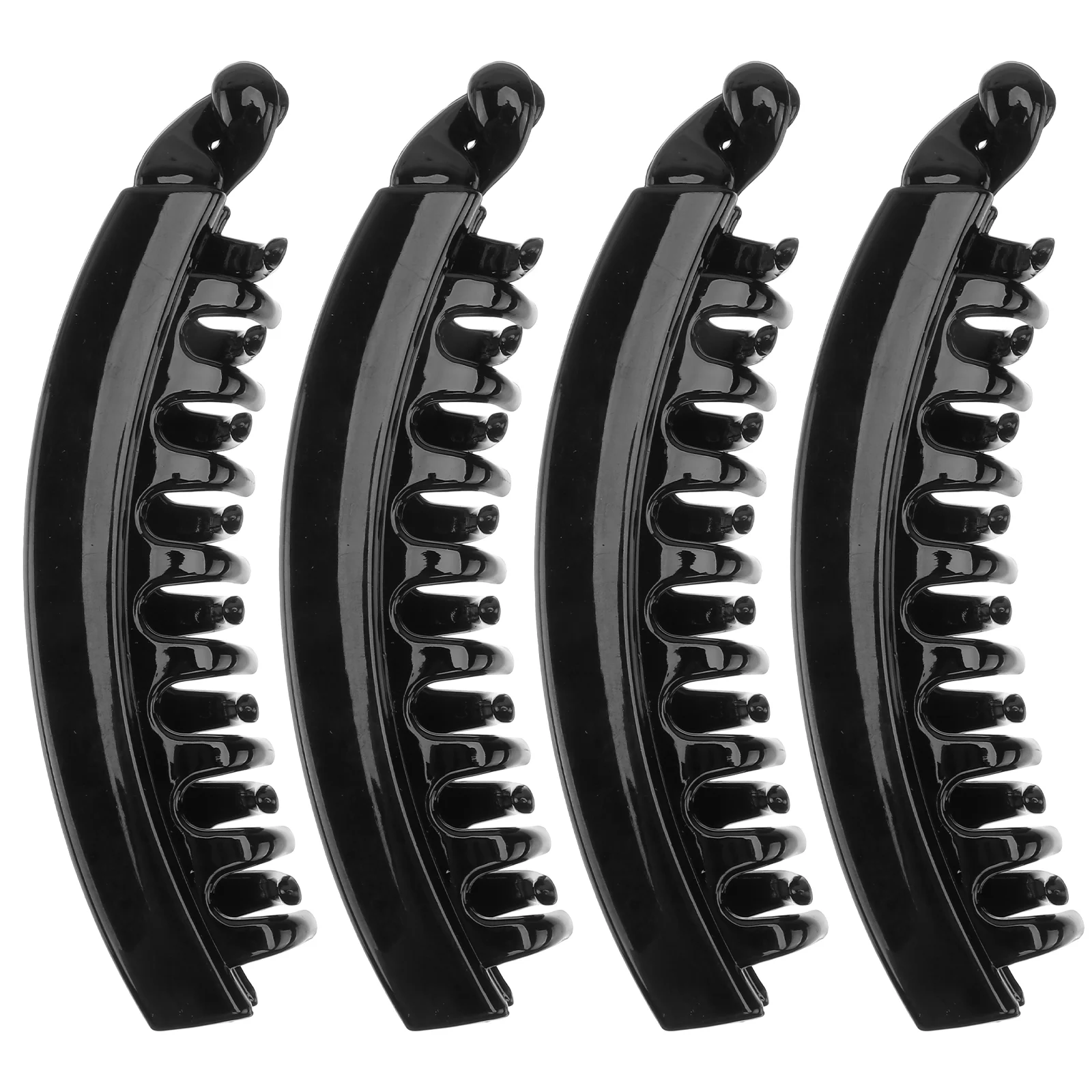 

Hair Banana Clips Clip Ponytail Thick Women Claw Fine Holder Clamp Bun Vintage French Combs Curly Toothed Round Black Large Grip