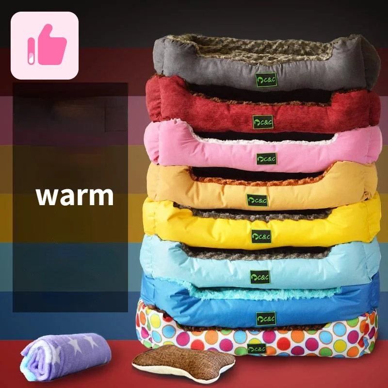 

For Square Dog Supplies Hand Wash Dog Beds Breathable Dog Beds Dog Accessories 100% Cotton Cat Bed
