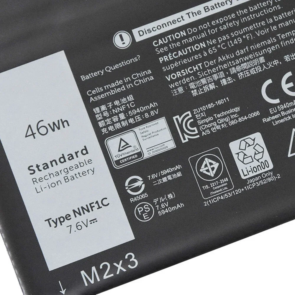 Фото Новый оригинальный аккумулятор для ноутбука NNF1C HMPFH для Dell XPS 13 9365 2in1 2017 Series 13-9365-D1605TS №2