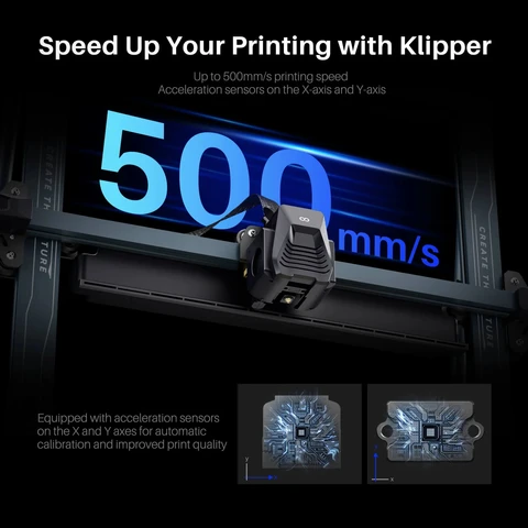 ELEGOO NEPTUNE 4 MAX FDM 3D-принтер с скоростью печати до 500 мм/с, высокоскоростная материнская плата Klipper, объем сборки 420x420x480 мм