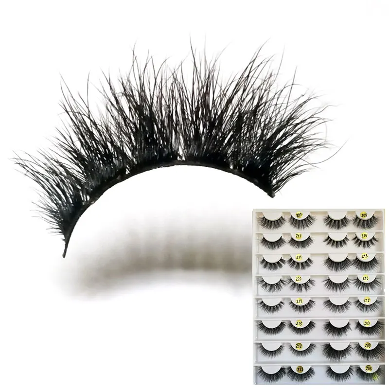 

3D Mink False Eyelash Strip Mink Lashes Thick Fake False Eyelashes Makeup Beauty Handmade 100% Glitter Packing Women Daily