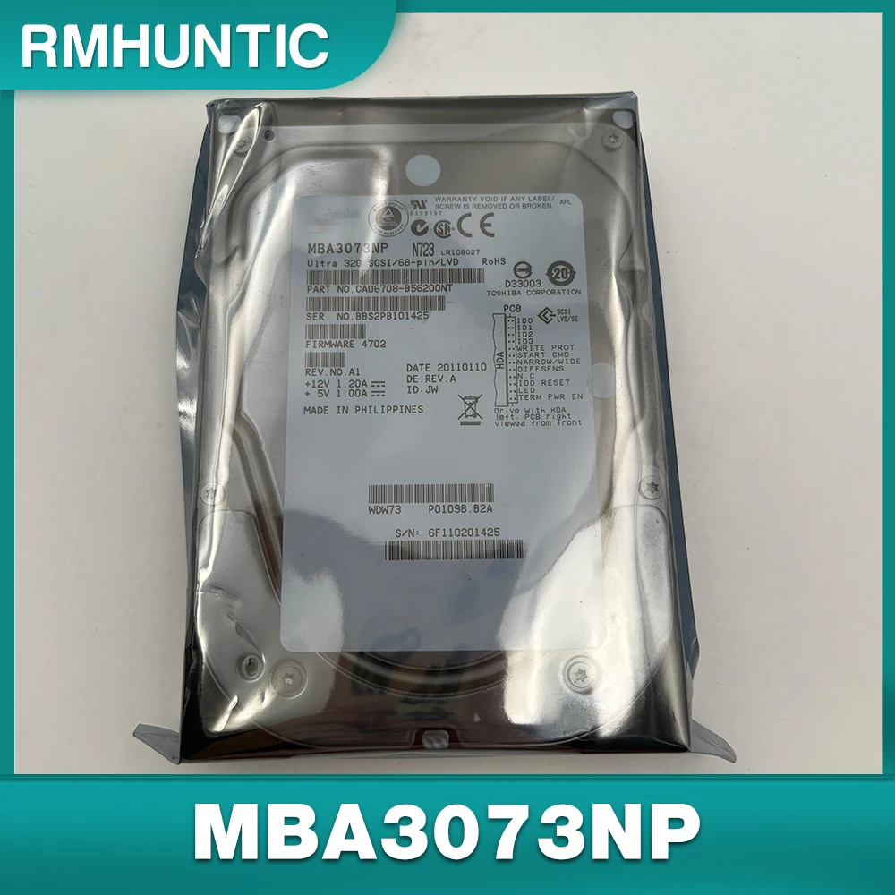 Для Fujitsu MBA3073NP 73 ГБ 68PIN 15K U320 3 5' Жорсткий диск SCSI Промышленное медицинское