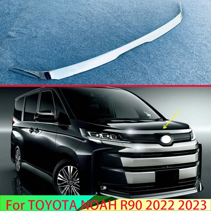 

For TOYOTA NOAH R90 2022 2023 Car Accessories ABS Chrome Front Hood Bonnet Grill Grille Bumper Lip Mesh Trim Cover Molding