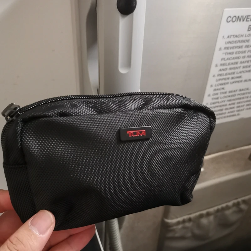 Tumi Travel Makeup Bag Fashion Leather Solid Color Wash Bag Casual Toiletry Bag Cosmetic Bag