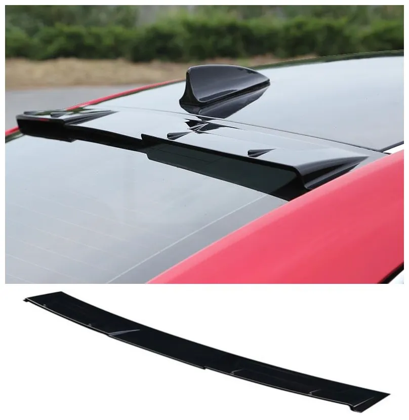 

Fits For Mazda 3 Axela 2016-2020 High Quality ABS Black Rear Trunk Lip Spoiler Top Splitters Wing