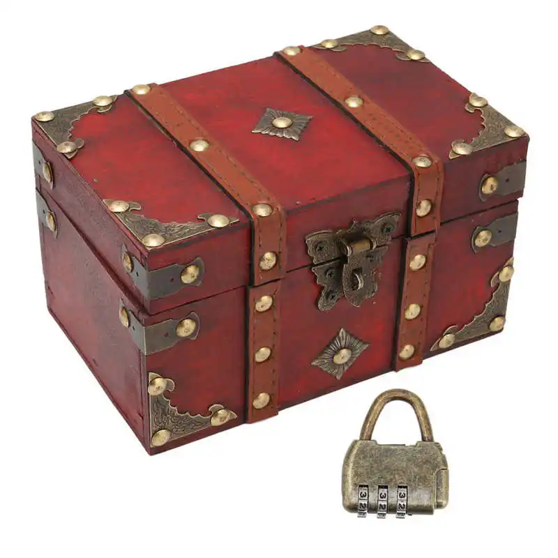 

Treasure Box High Durability Treasure Chest Box Coded Lock for Store for Office for Home