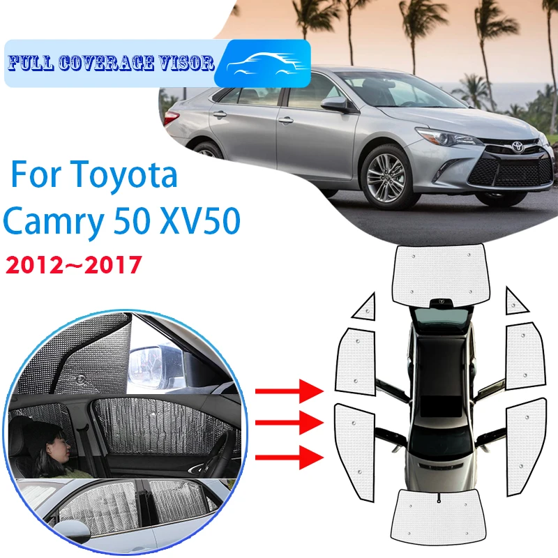 

Автомобильные солнцезащитные очки с полным покрытием для Toyota Camry 50 XV50 2012 ~ 2017 2014, автомобильный солнцезащитный козырек с защитой от УФ-лучей, ...