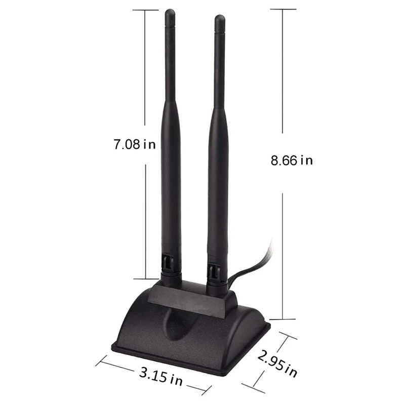 2.4GHz 5GHz Dual Band RP-SMA Male WiFi Antenna+IPEX MHF4 to RP-SMA Female Cable 9.8 Inch for M.2 NGFF Network Card PC
