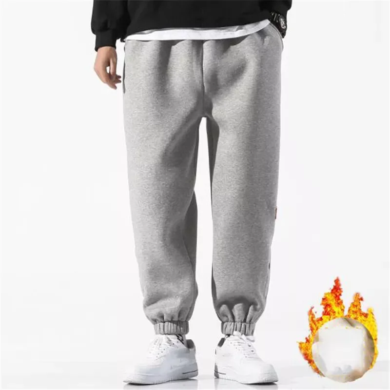 

Sweatpants Men Casual Warm Pants Outdoor Plus Velvet Loose Trousers Comfort Jogger Sports Pants Pantalones Deportivos2020