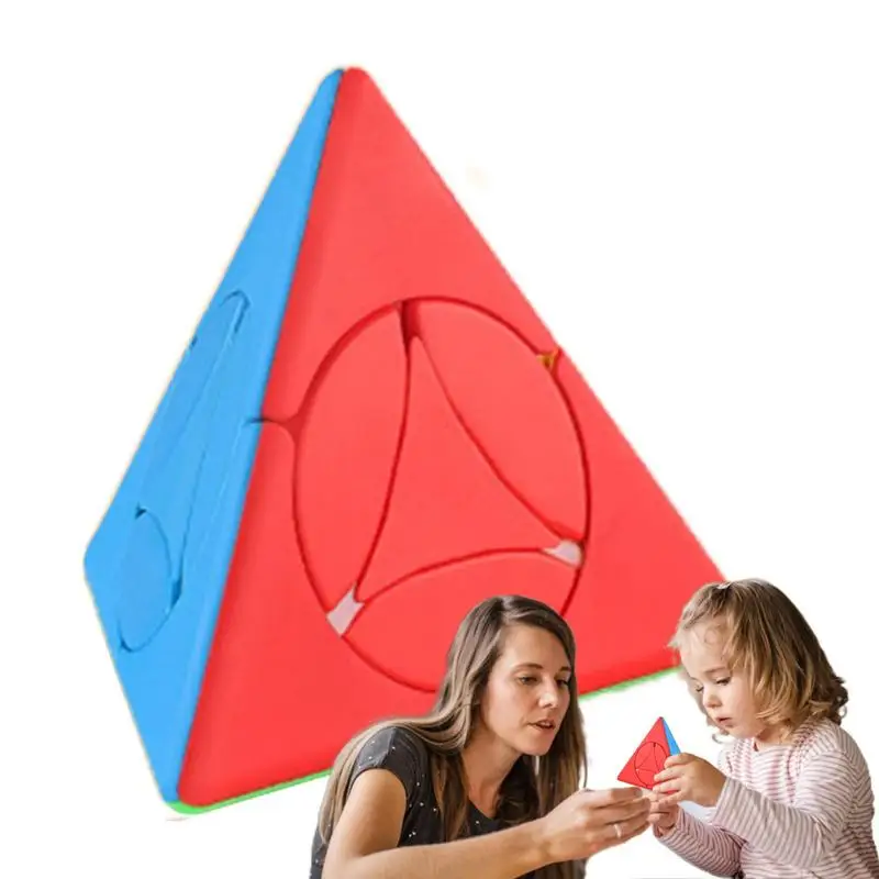 

Пирамида куб головоломка для детей Монтессори малыш головоломки веселые и сложные 3D Пирамида куб головоломки для дома для детей