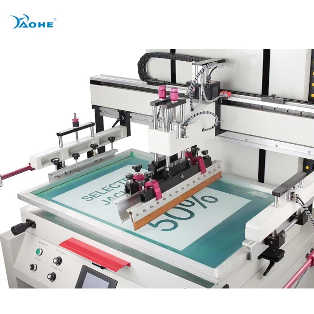 Промышленный вертикальный принтер с плоской трафареткой Планшетная машина для