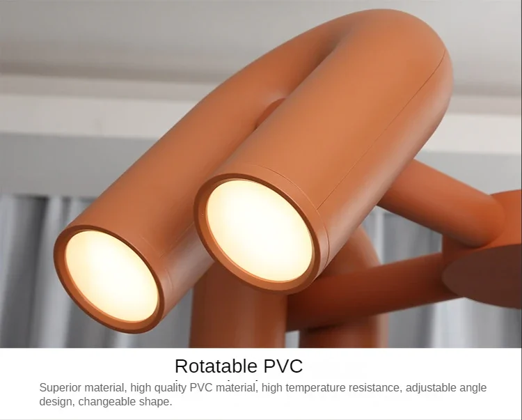 Современная U-образная люстра для водопроводных труб дизайнерская