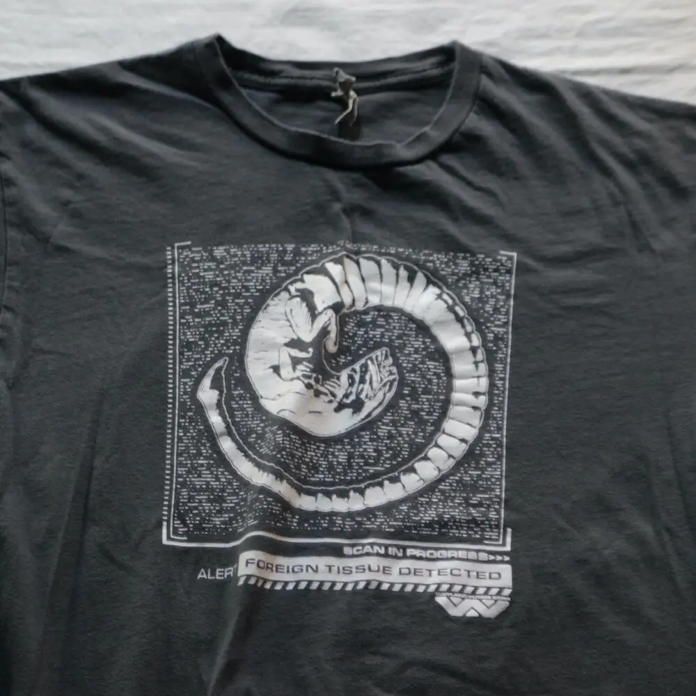 Футболка Aliens Colonial Marines футболка для видеоигр промо-сканирование Alien M