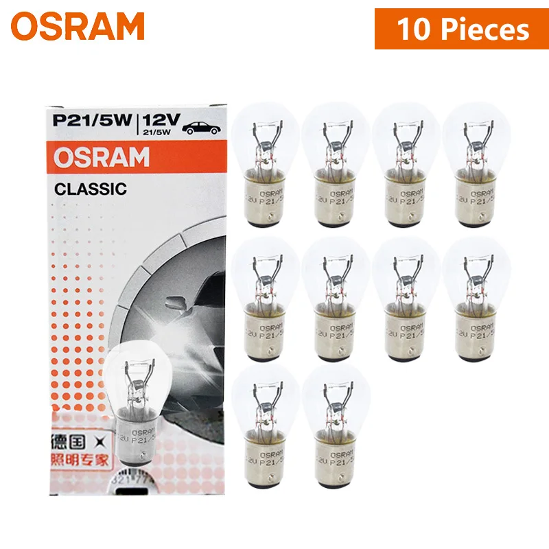 OSRAM оригинальный P21/5W 1157 Стандартный поворотный сигнал для автомобисветильник стояночный фонарь OEM Auto стоп-лампа 12V S25 21/5W 7528 оптовая продажа 10 шт.