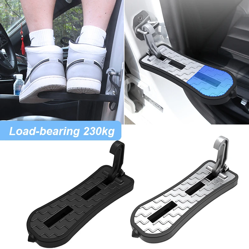 

Universal Foldable Auxiliary Pedal Car Door Folding Stepping With Safety Hammer Rooftop Luggage Step Ladder For Jeep Car SUV